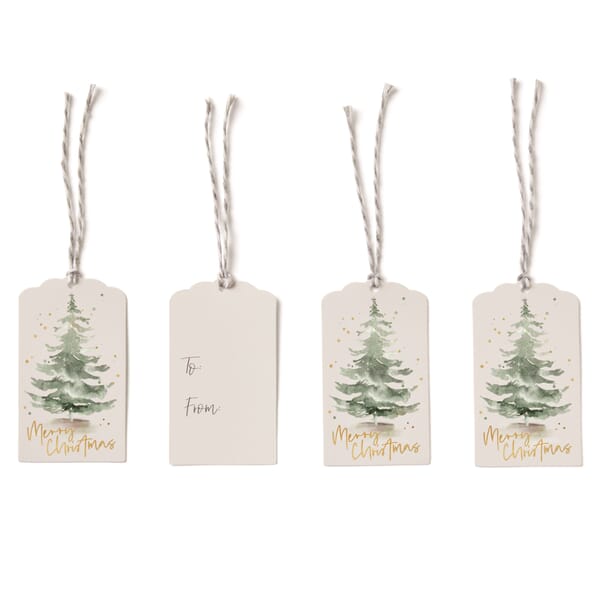 Winter Trees Watercolor Gift Wrap & Gift Tag Combo - 897-304