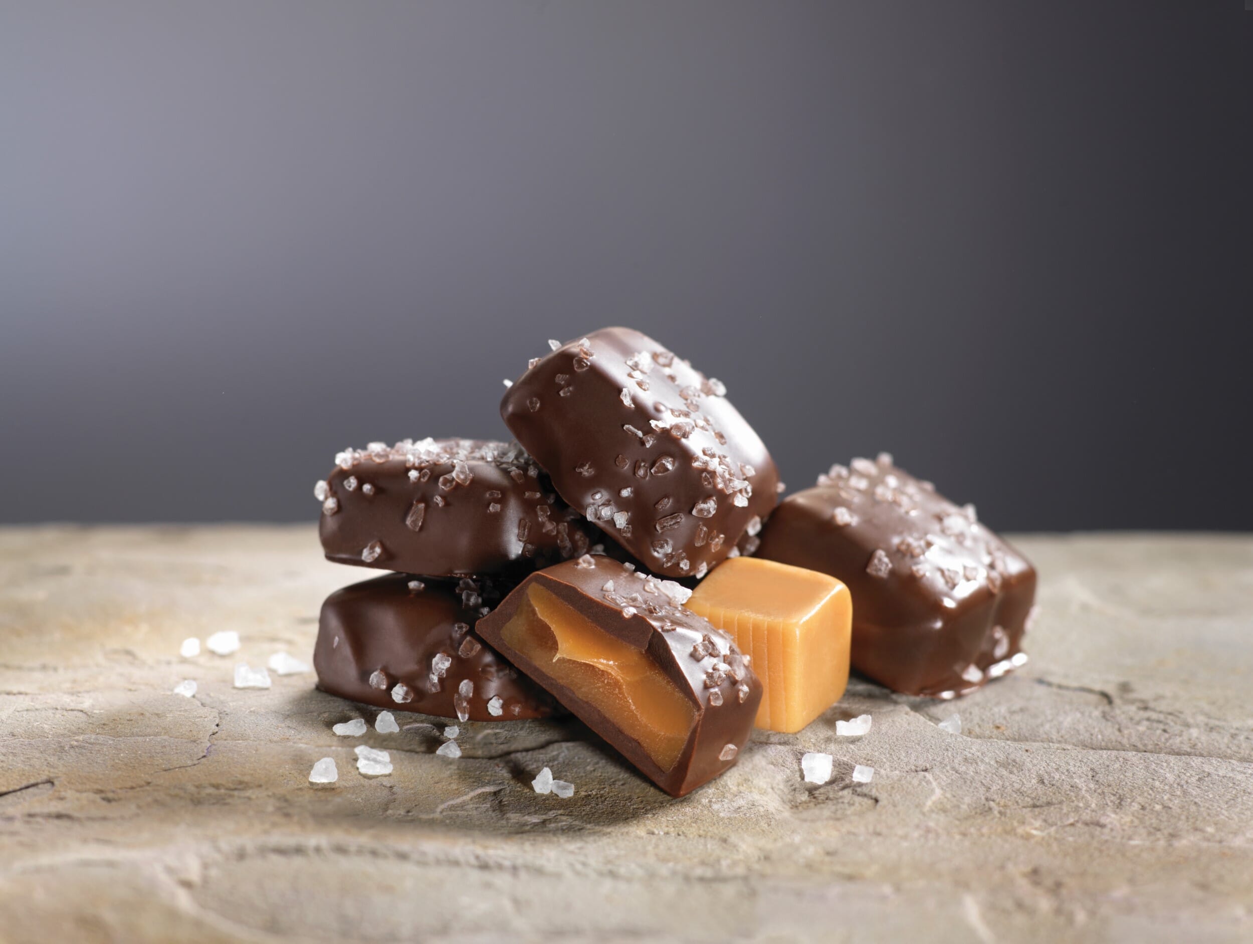 Chocolates Snacks Dark Chocolate Sea Salt Caramels   343 