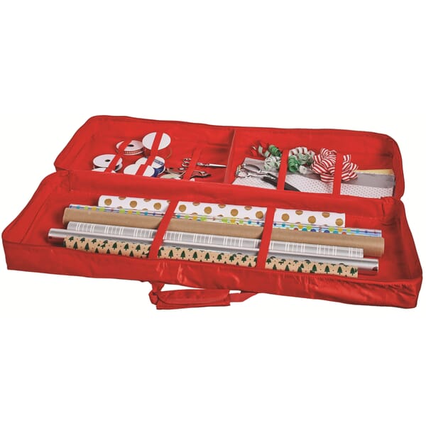 Red Gift Wrap Supply & Storage Tote - 996-E154