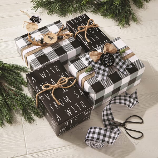 CHRISTMAS LOVE FROM SANTA WRAPPING PAPER GIFT WRAP PERSONALISED