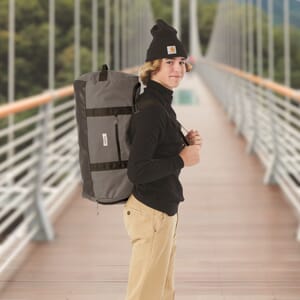 Gray Gear Duffle with Backpack Straps