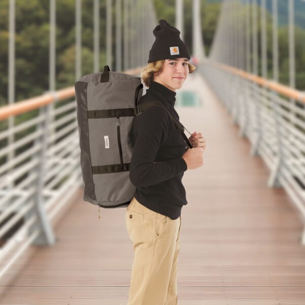 Gray Gear Duffle with Backpack Straps - 897-387