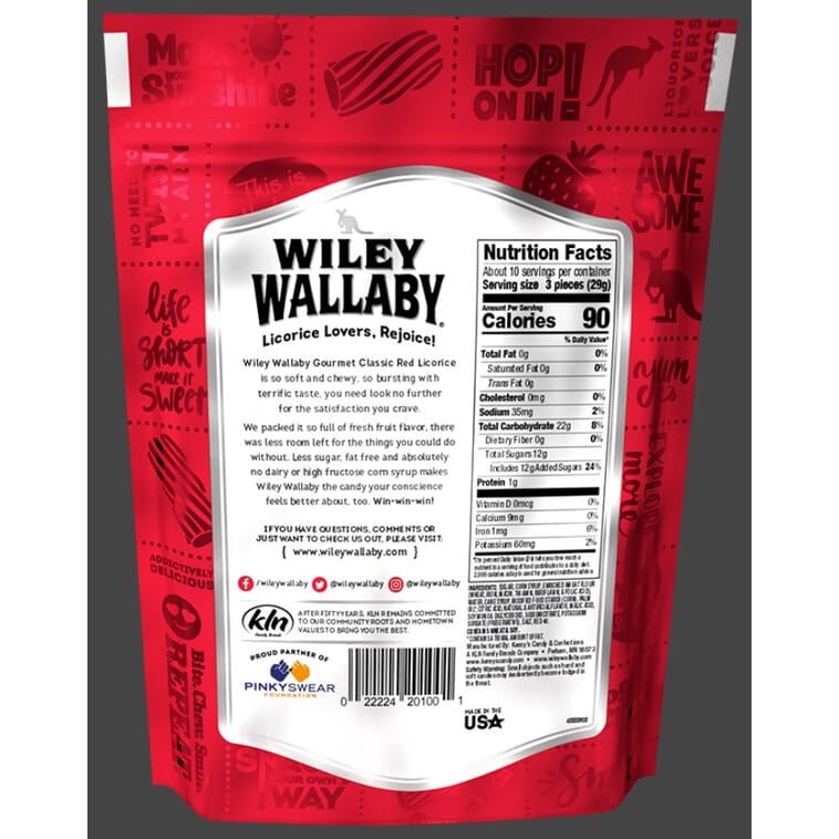 Wiley Wallaby Classic Red Licorice - 112-485