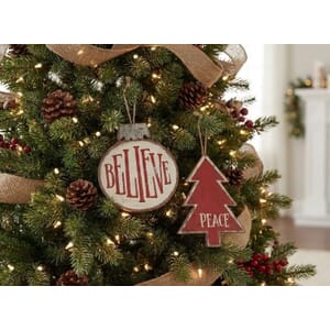 Believe &amp; Peace Ornaments