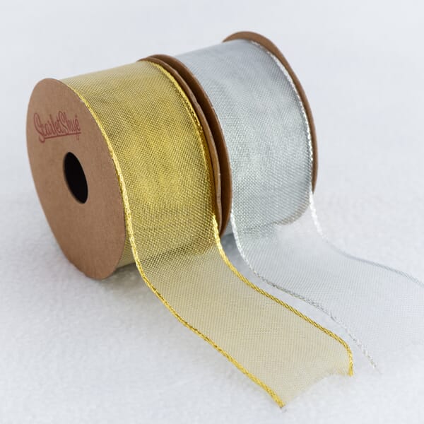 Silver &amp; Gold Wire Ribbon - 999-175