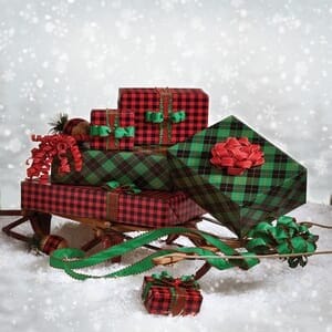 Scottish Plaid Jumbo Reversible Gift Wrap