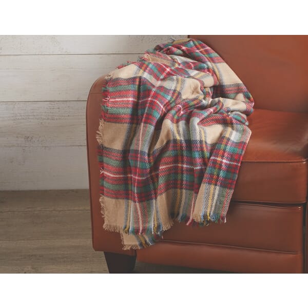 Winter Plaid Blanket Wrap - 996-E206