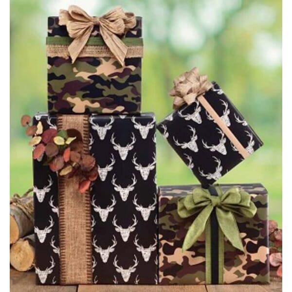 Gift Wrap & Accessories - Camo Chic Jumbo Reversible Gift Wrap