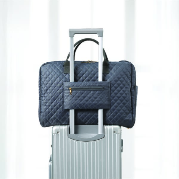 Gray Quilted Commuter Trolley Tote - 897-306
