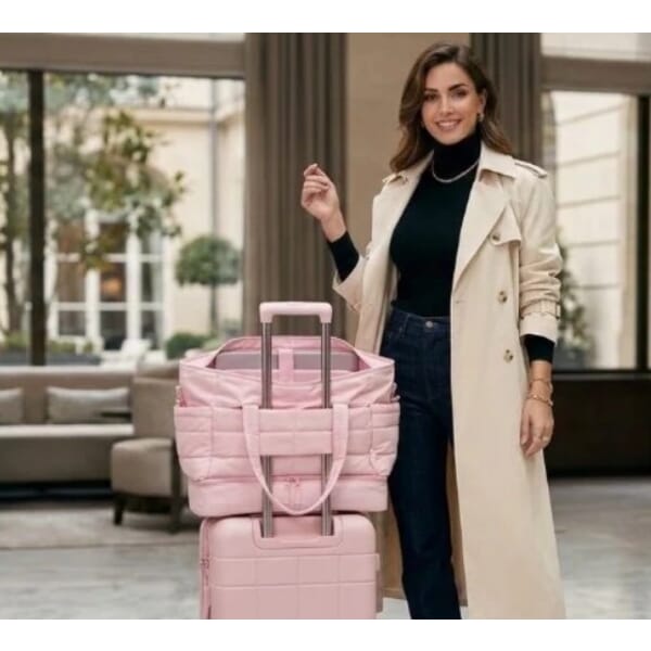 Pink Puffy Duffel - 206-396