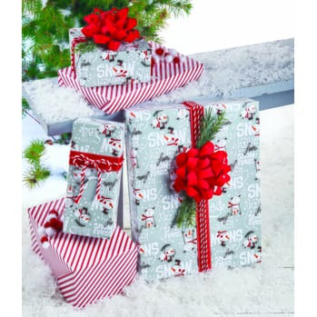 Snow Much Fun Jumbo Reversible Gift Wrap
