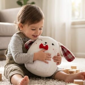 Plaid-Eared Smushy Bunny