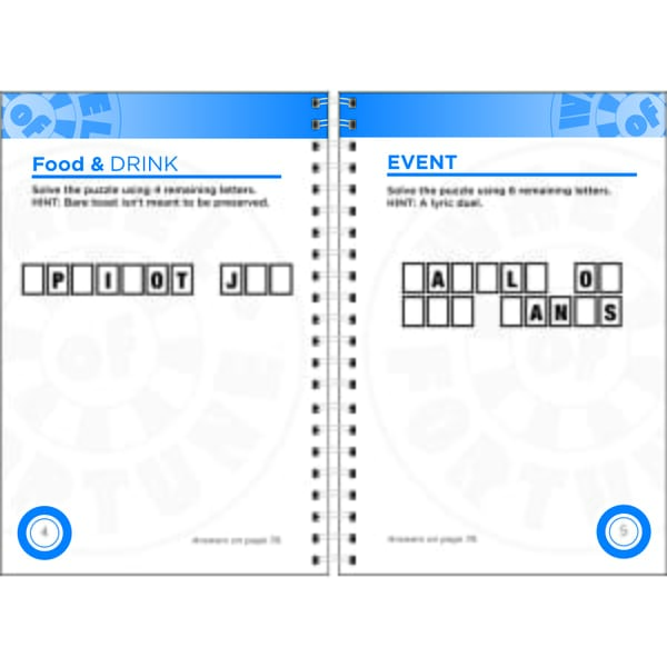 Wheel of Fortune Puzzle Book - 996-E095